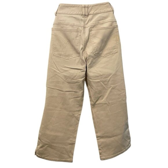Duck Head Petites Stretch Womens Khaki Capri Pants Size 00P Beige Zip Pockets - Picture 4 of 11